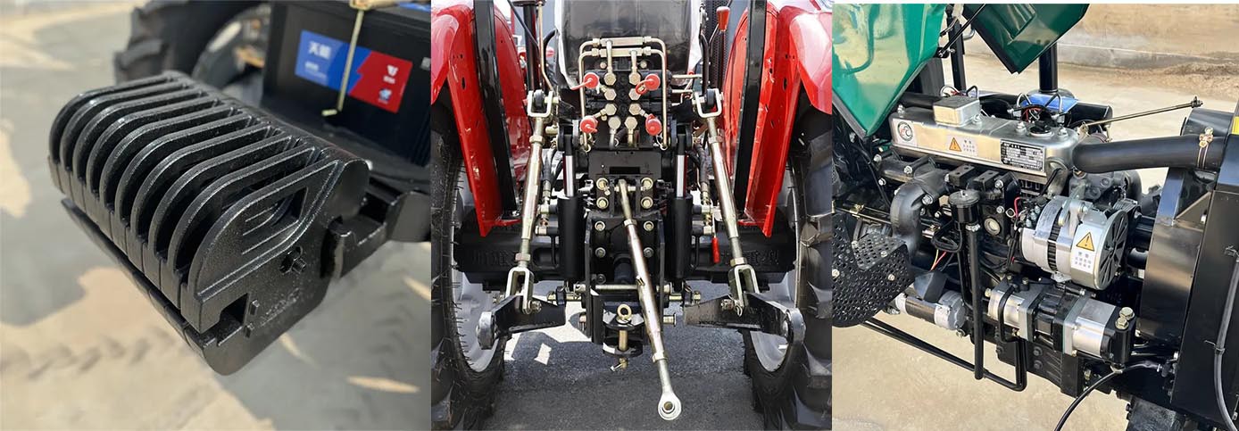 in the tractor's build quality and component selection. in the tractor's build quality and component selection.